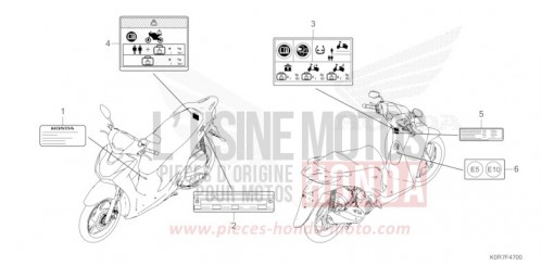 ETIQUETTE DE PRECAUTIONS SH125ADN de 2022